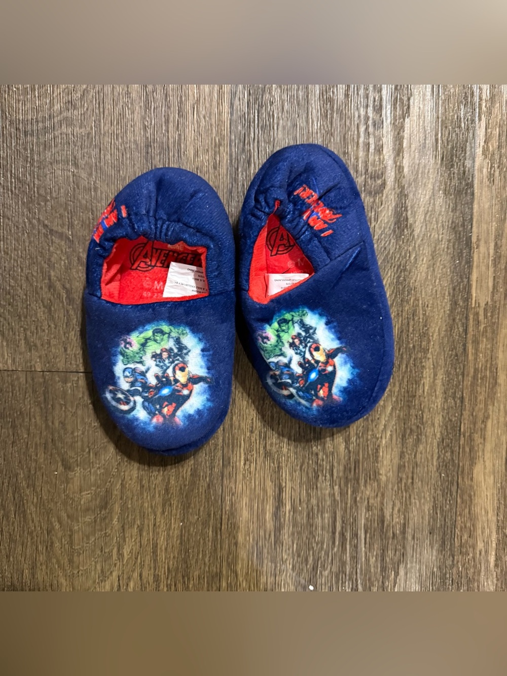 Marvel Avengers Kids Plush Slippers – Size 9/10